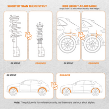 Load image into Gallery viewer, for Honda Accord 94-97 compatible for Acura 97-99 CB CD Adj Height Shocks Racing Coilovers lowering kit