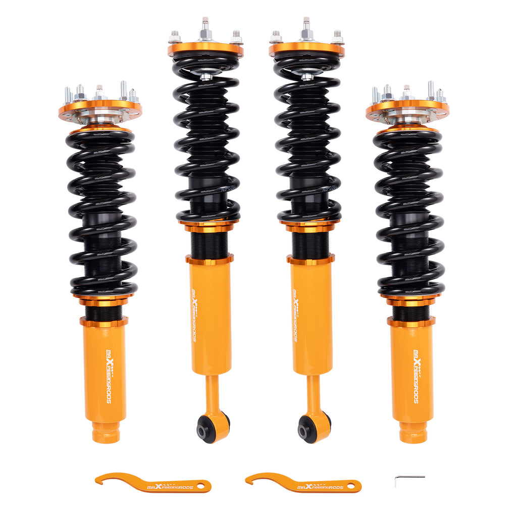 Maxpeedingrods Amortiguador Coilovers Kits de suspensión 24 vías ajustables compatible for Honda Accord 2003-2007