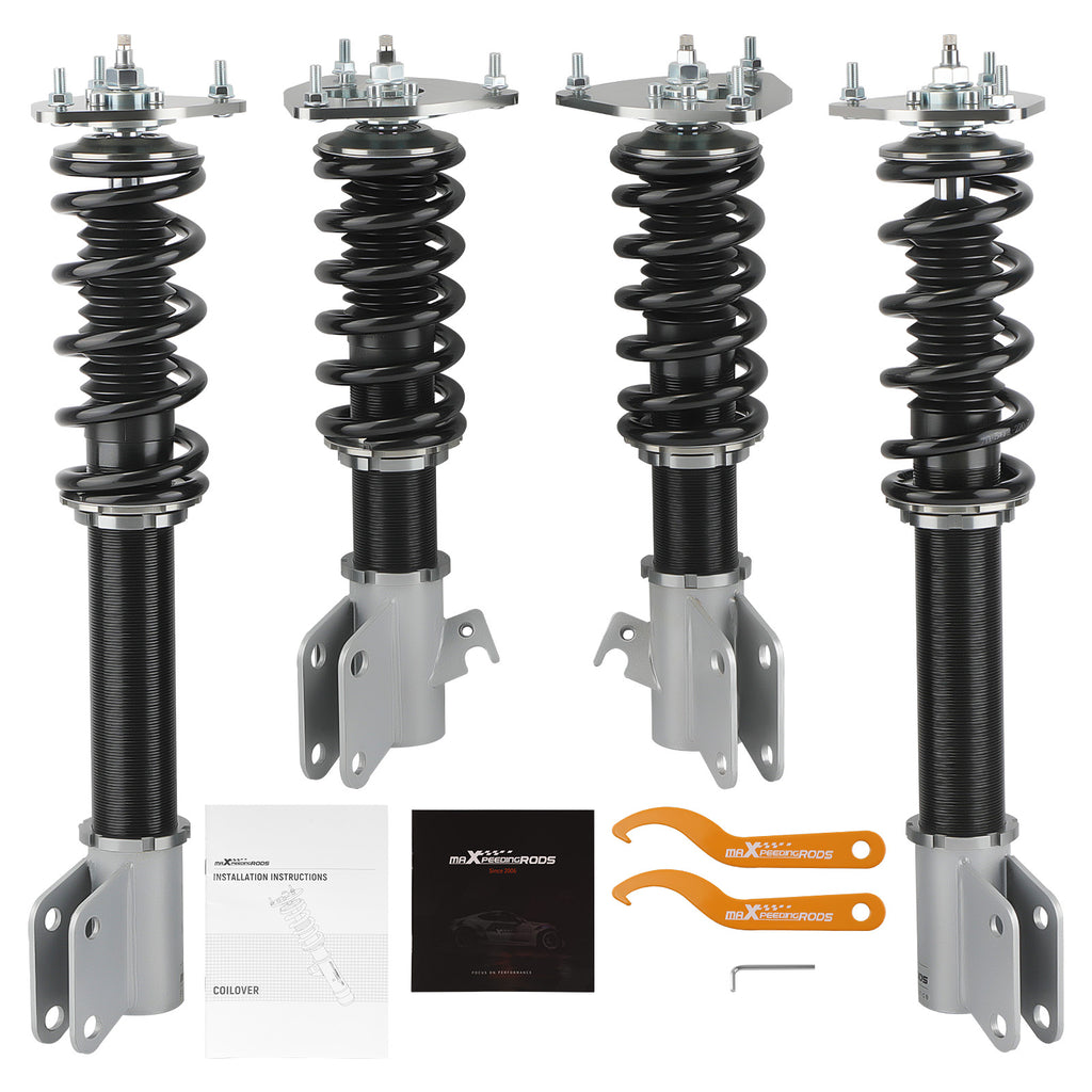 Geschikt voor Subaru Impreza 2002 - 2007 GDB GDA 24 Ways Adjustable Coilover Suspension Kit Grey Lowering Kit