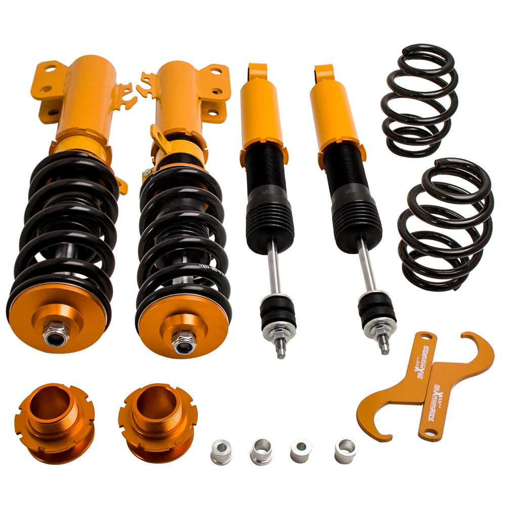 Coilovers Spring Shocks Strut Kit geschikt voor Toyota Yaris 13-17 Rear + Front Adj Height Lowering Kit