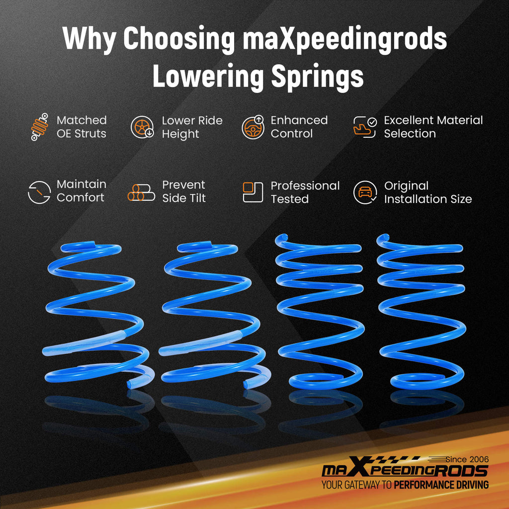 MaXpeedingrods Lowering Springs Kit compatible for Porsche Cayman (987) 2005-2013