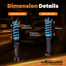 Load image into Gallery viewer, 24 Level Adjustable Coilover Suspension Kit compatible for BMW 5 Series F10 528i 535i 09-16