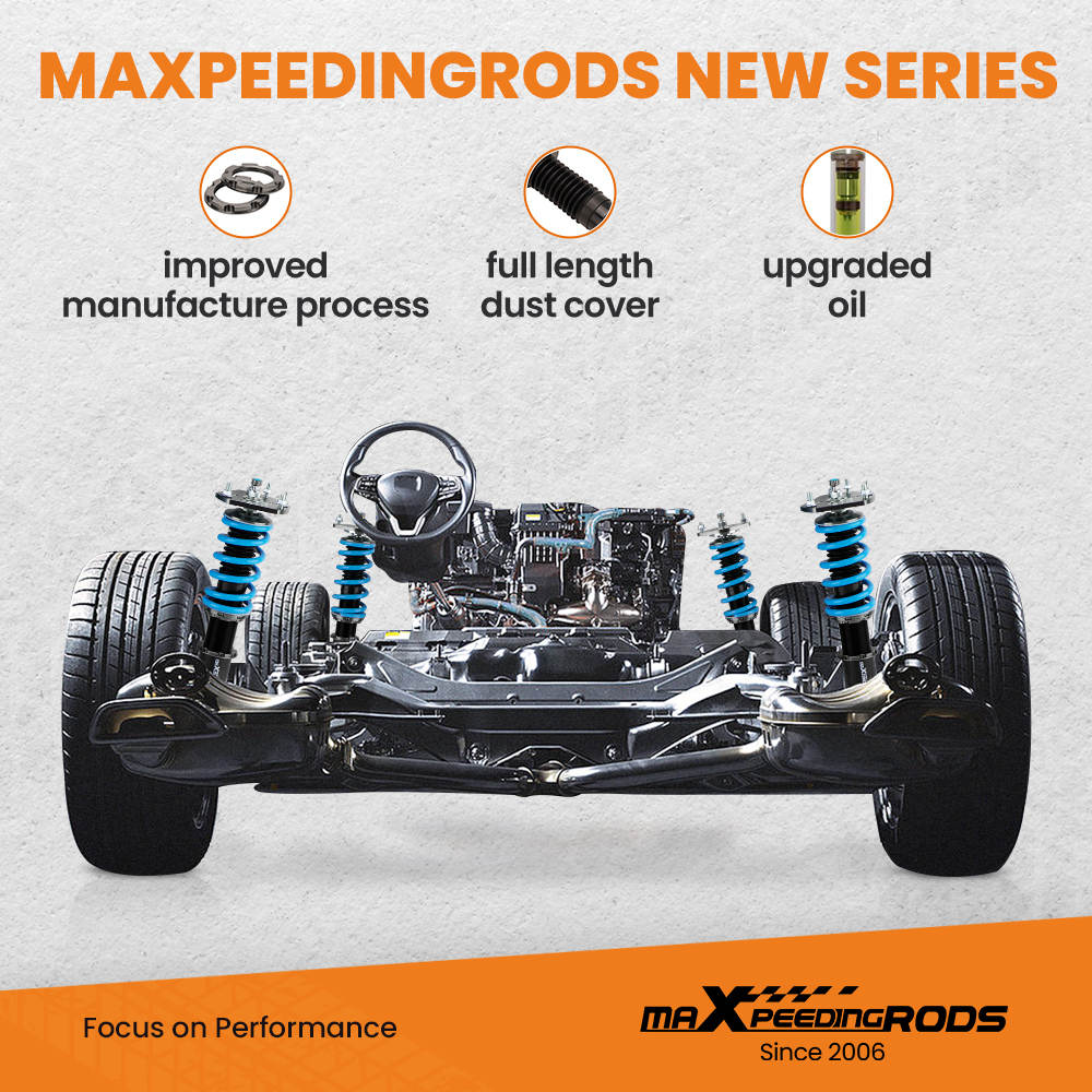 Maxpeedingrods 24 Ways Adjustable Damper Coilovers compatible for Honda Prelude 1992-2000