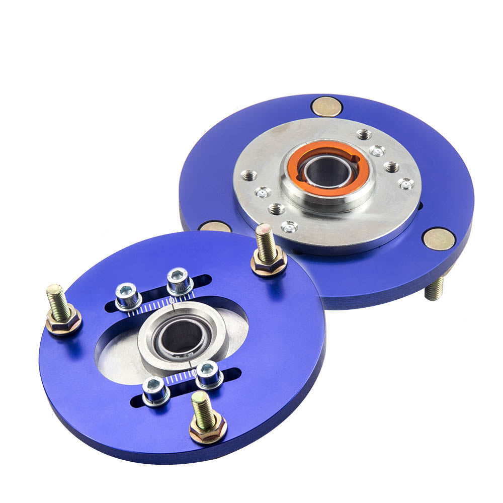 Front Adjustable Camber Plates Top Mounts compatible with BMW E36 Coilover Shock Kit
