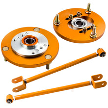 Load image into Gallery viewer, Adjustable Rear Camber Control Arms + 2x Front Camber Plate Gold geschikt voor BMW E36