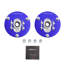 Load image into Gallery viewer, Compatible with BMW E46 1998 - 2005 M3 Suspension Top Mount Front Coilovers Adjustable Camber Plate Blue