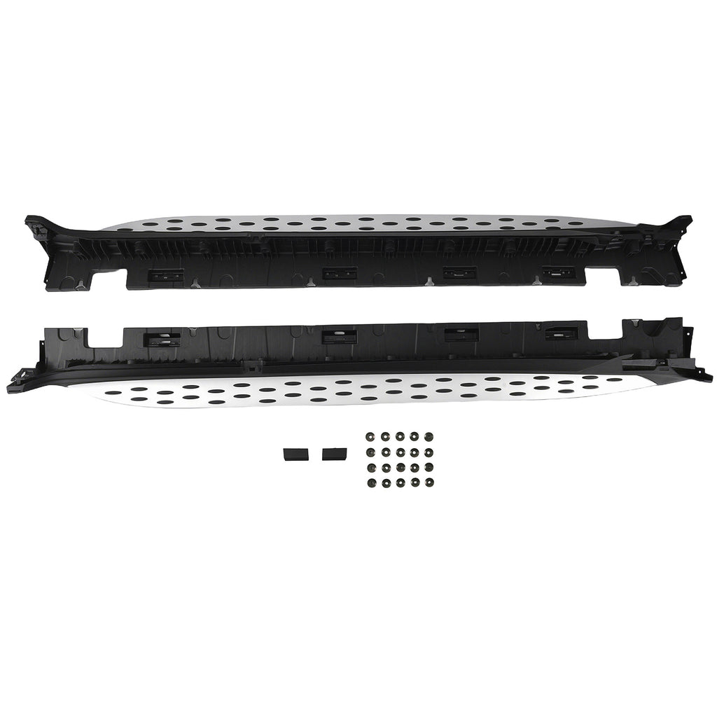 Anti-Slip Running Boards compatible with Mercedes GLC X253 GLC250 GLC300 16-2022 Black