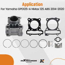 Load image into Gallery viewer, 52mm Cylinder Piston Kit compatible for Yamaha GPD125-A NMax 125 ABS 2014-2020 2DS-E1311-10