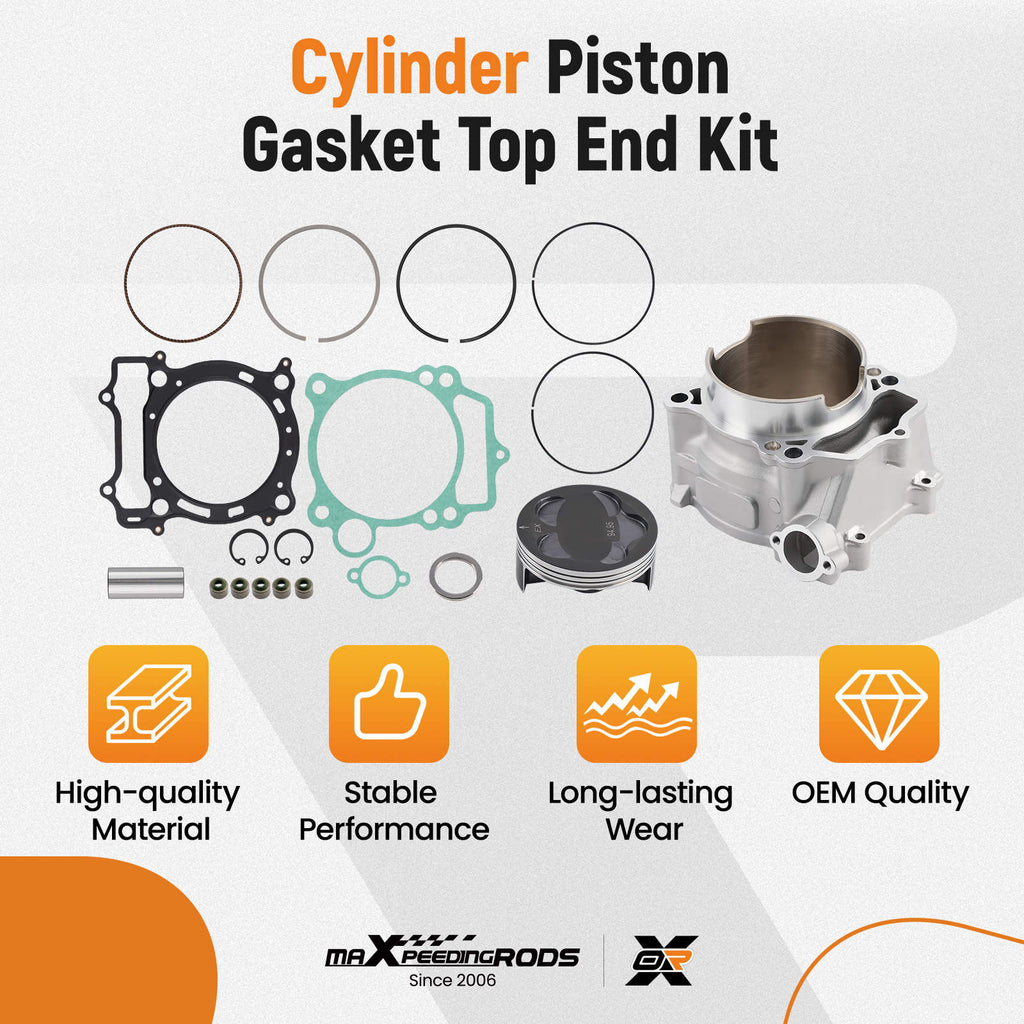 Cylinder Kit Piston 13.5:1 compatible for Yamaha YFZ450 Stock Bore 95mm 2004-2009 2012-13