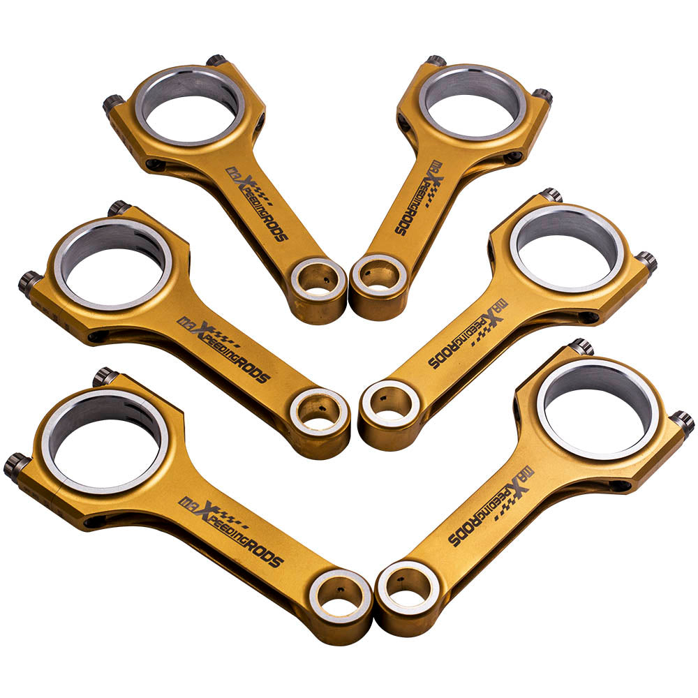 compatible with BMW E36 E46 328i 325i M52B28 Conrods Titanizing 4340 H Beam Connecting Rods