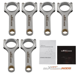 6pcs compatible for BMW N54B30 3.0 Turbo H Beam 4340 EN24 Racing Connecting Rods Conrod