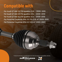 Load image into Gallery viewer, Front Left or Right CV Axle Assembly compatible for Audi Q7 2007-2010 compatible for Porsche Cayenne 03-10
