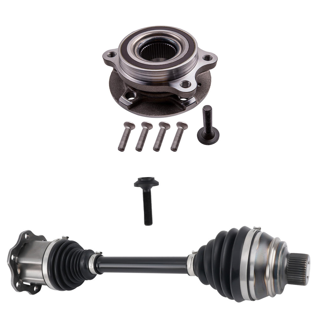 Drive Shaft+Front Wheel Bearing Kit NEAR/SIDE OR OFF/SIDE compati...