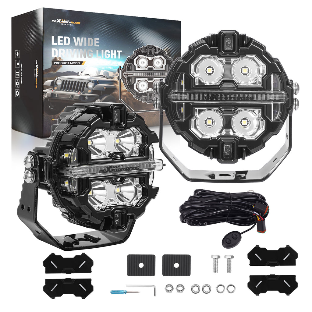 LED Driving Light Pods For 4WD Truck 3.5inch 19200LM Spot Beam DRL geschikt voor White Amber