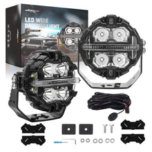 Load image into Gallery viewer, LED Driving Light Pods For 4WD Truck 3.5inch 19200LM Spot Beam DRL geschikt voor White Amber