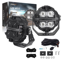 Load image into Gallery viewer, LED Work Lights 19200LM Side Shooter For SUV Truck Marine 4WD geschikt voor White+Amber DRL