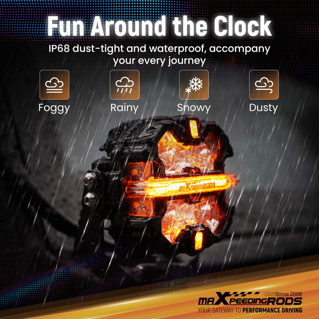 Maxpeedingrods 3.5inch 160W LED Light Pods for Universal Driving Auxiliary Use