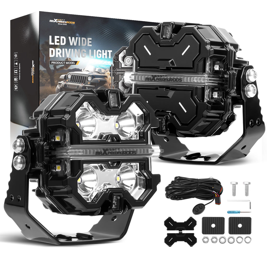 160W LED Pod Lights For Off Road 3.5 Spot Beam DRL geschikt voor White Amber 270° IP68 6000K
