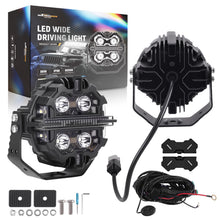 Load image into Gallery viewer, 5inch 212W LED Driving Lights Spot Beam RGB DRL Round Pod Lamp geschikt voor White 6000K IP68