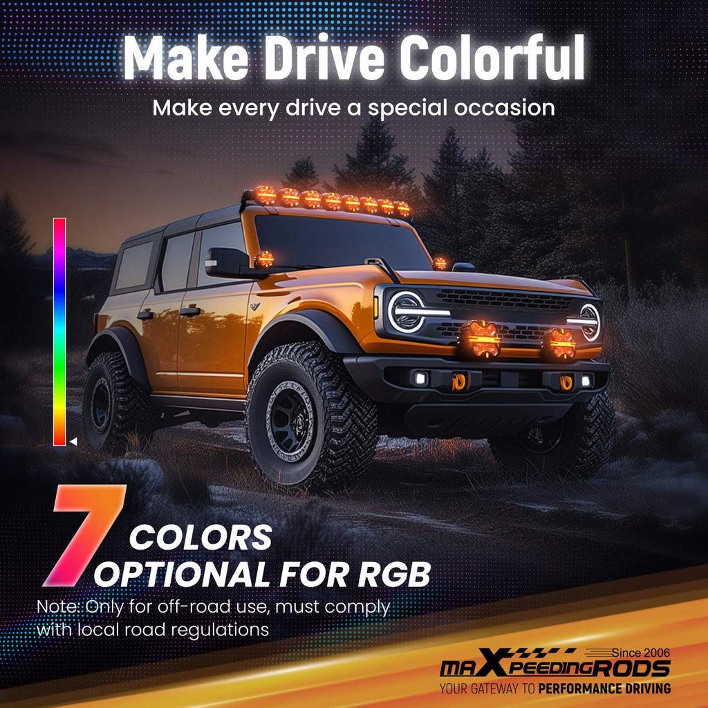 Maxpeedingrods Driving Auxiliary Light Universal 5inch 212W LED Light Pods Offroad Driving Light