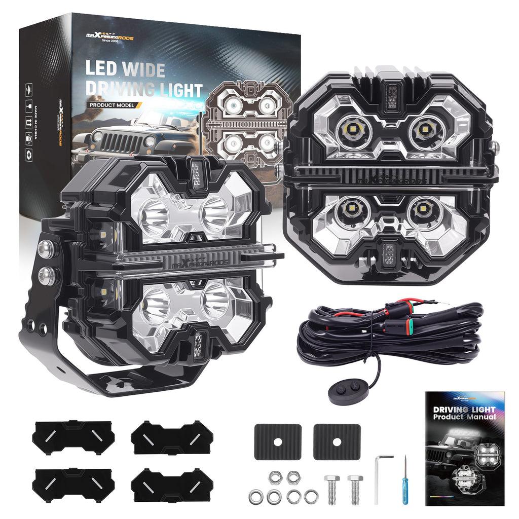 5 178W LED Driving Lights Spot Beam DRL For SUV 4X4 Truck geschikt voor White Amber 270° IP68