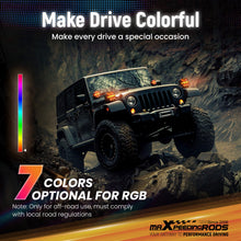 Load image into Gallery viewer, 7in Matte Black LED Driving Lights Spot BeamSide Shooter RGB DRL for Offroad