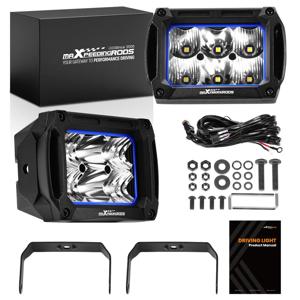 60W 4.4 offroad LED Light Bar geschikt voor Jeep SUV 6000lm Rectangular Spot Flood