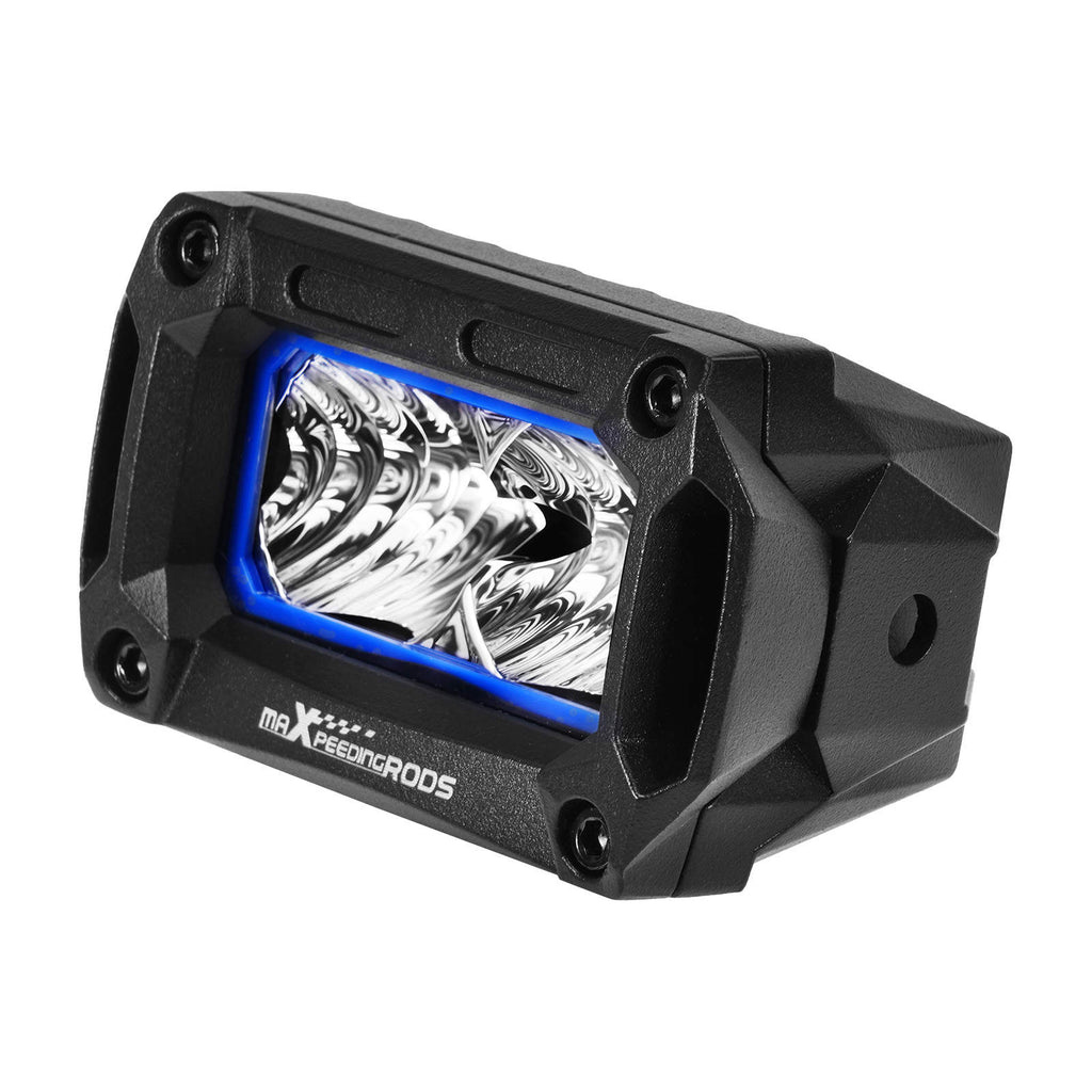 20W LED Pod Light Rectangular Flood Beam 2000LM 3.3in for Off-Road compatible for White IP67