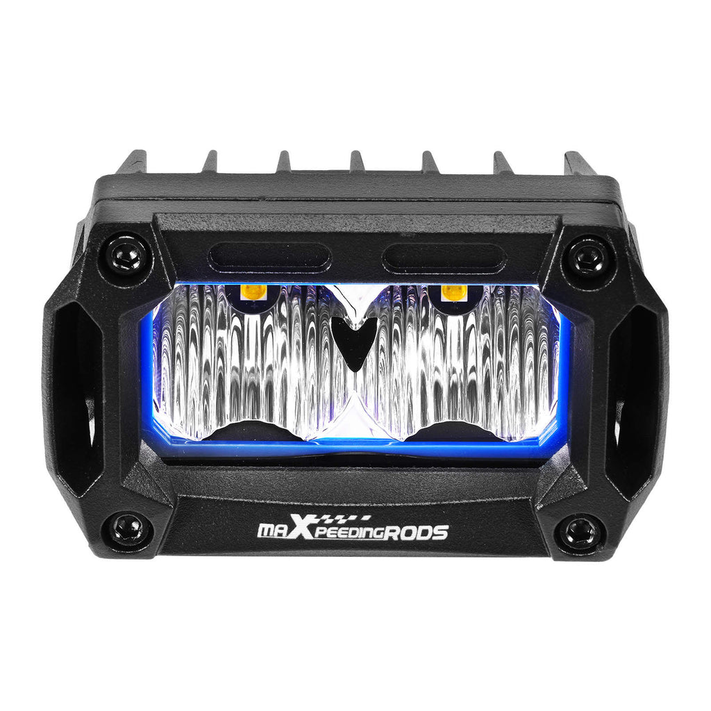 20W LED Pod Light Rectangular Flood Beam 2000LM 3.3in for Off-Road compatible for White IP67