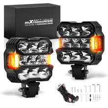 Load image into Gallery viewer, 4.5in LED Auxiliary Driving Light 80W Spot Flood IP67 Amber DRL compatible for Jeep SUV
