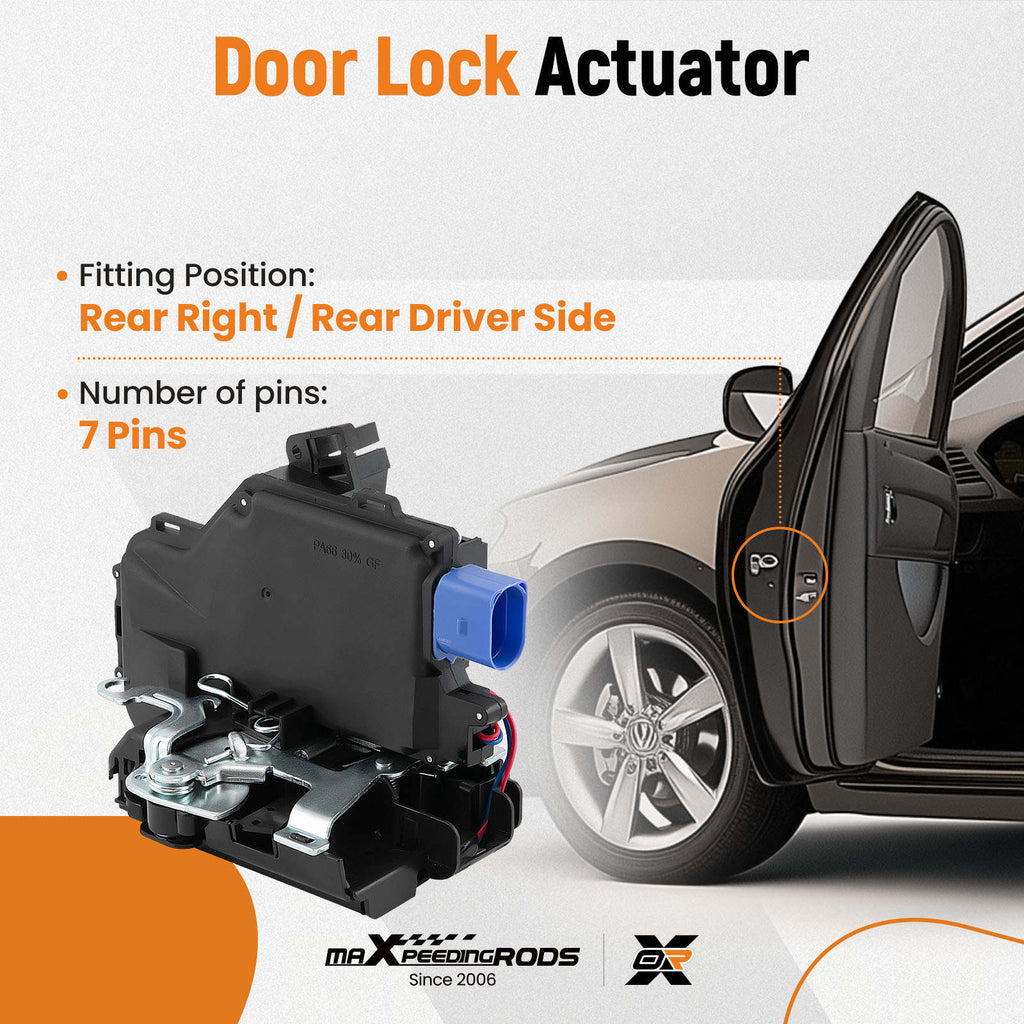 REAR RIGHT CENTRAL DOOR LOCK compatible for VW GOLF MK5 2003-ACTUATOR MECHANISM