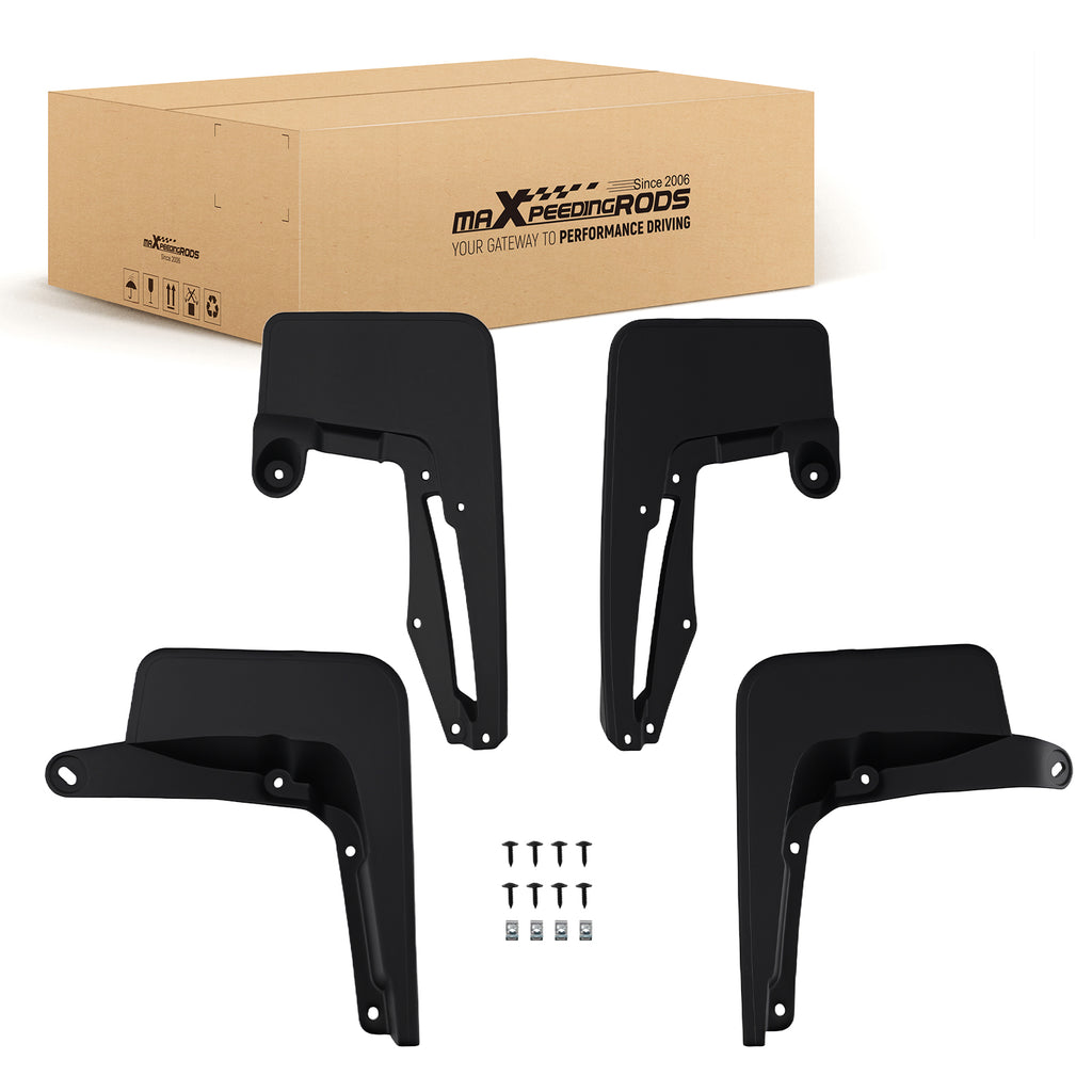 Black Mud Flaps compatible with BMW 5 Series G30 Sedan G31 Touring 2017-2023 Front Rear Set
