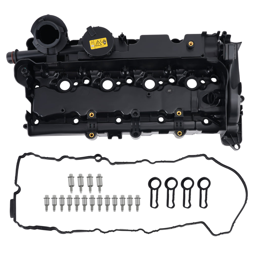 Valve cover + valve cover gasket compatible with BMW E81-88 E90-93 E60/61 N47 11128508570