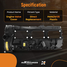 Load image into Gallery viewer, Valve Cover + Gaskets compatible for BMW 135i 335i 535i X1 X3 X4 X5 X6 xDrive35i N55 3.0T