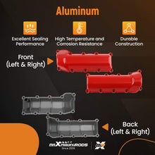 Load image into Gallery viewer, Aluminum Valve Cover Set compatible with Dodge Dakota compatible with Durango compatible with RAM 1500 3.7L V6 2004-2010