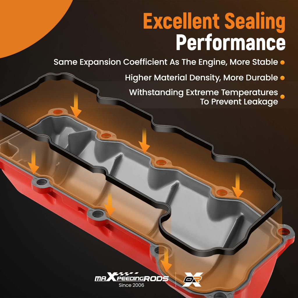 Aluminum Valve Cover Set compatible with Dodge Dakota compatible with Durango compatible with RAM 1500 3.7L V6 2004-2010