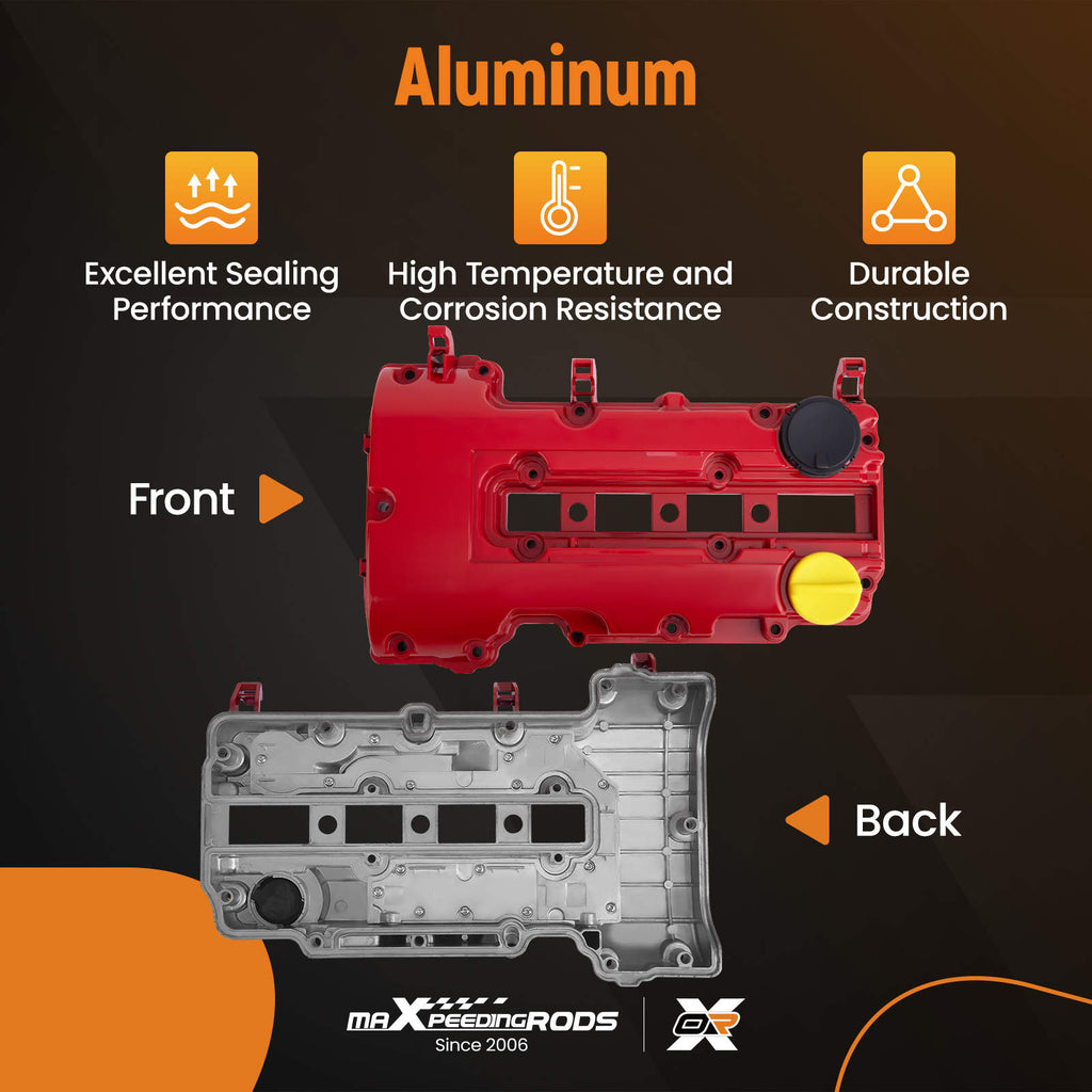 Aluminum Valve Cover Set compatible for Chevy Cruze Trax Sonic Volt compatible for Encore ELR 11-19 1.4L