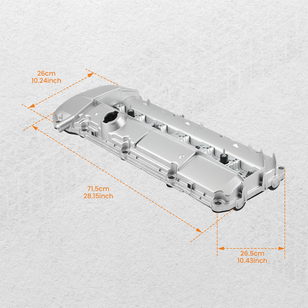 Aluminum Valve Cover w/ Gasket Bolts compatible for BMW E46 E39 325XI 330CI 330I M52 M54