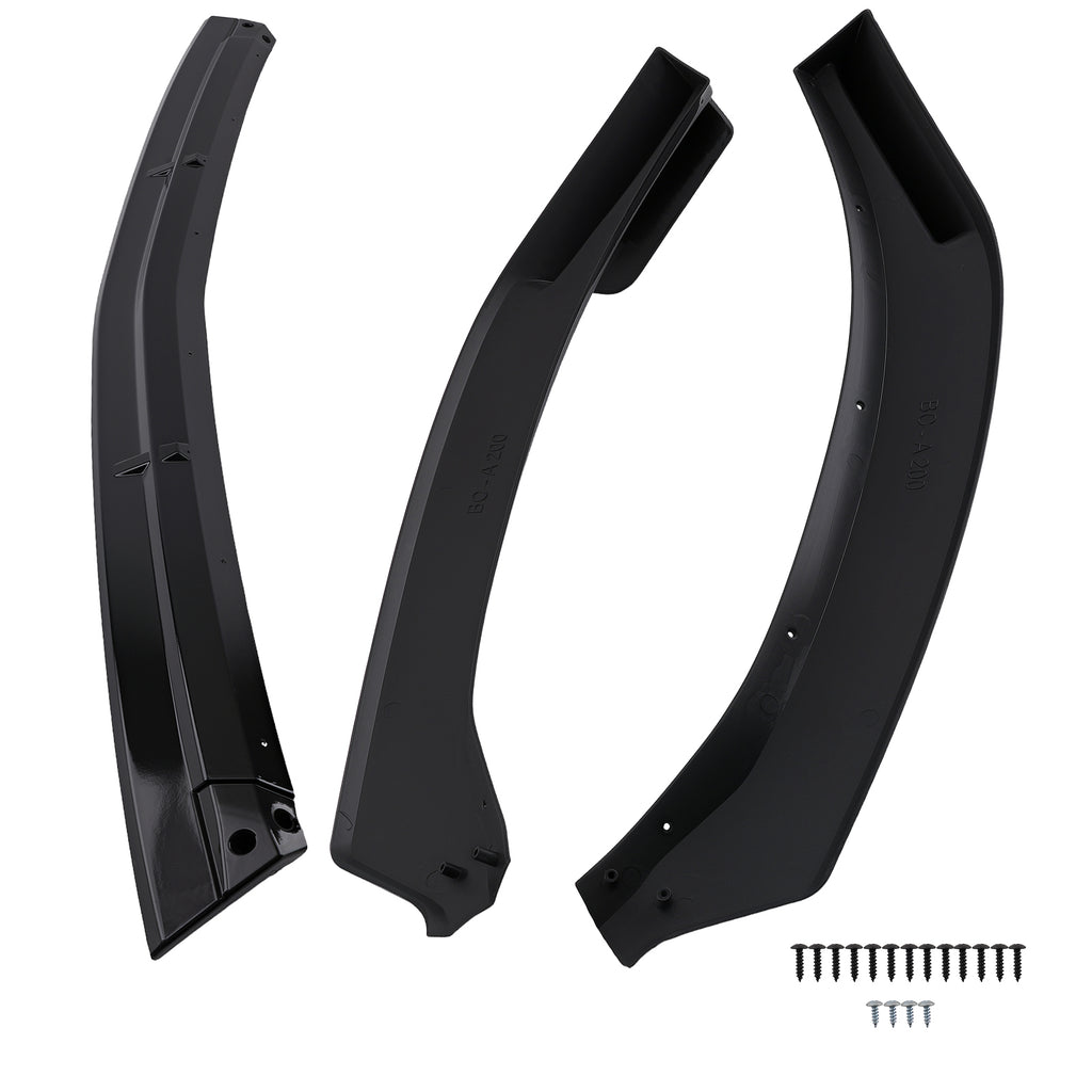 3PCS Front Lip Splitter Kit geschikt voor Mercedes CLA W118 C118 X118 2019 Gloss Black