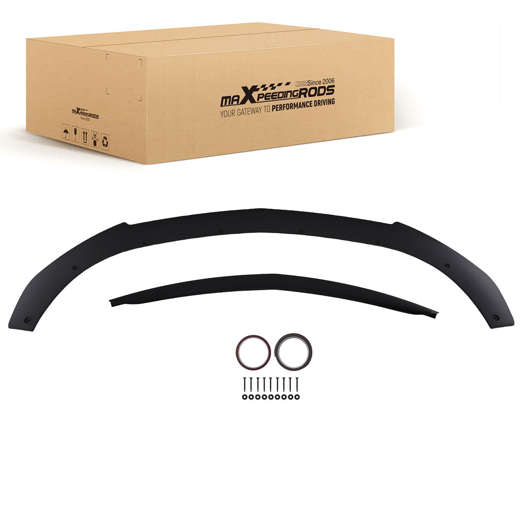 Front Bumper Extension compatible with Mercedes E Class W213 AMG Sport Line 2016-2019 Black