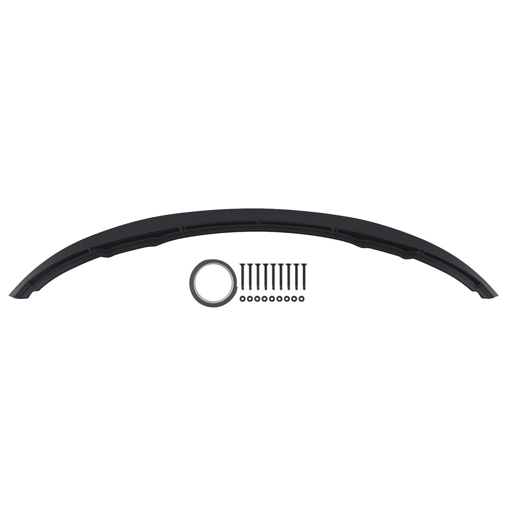 Front Bumper Addon Lip compatible with BMW 3 Series E92 E93 M Sport 2006-2010 Black Plastic