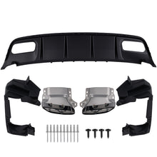 Load image into Gallery viewer, Rear Diffuser geschikt voor Mercedes A Class W176 AMG A45 Look Tail Pipe Gloss Black 12-18