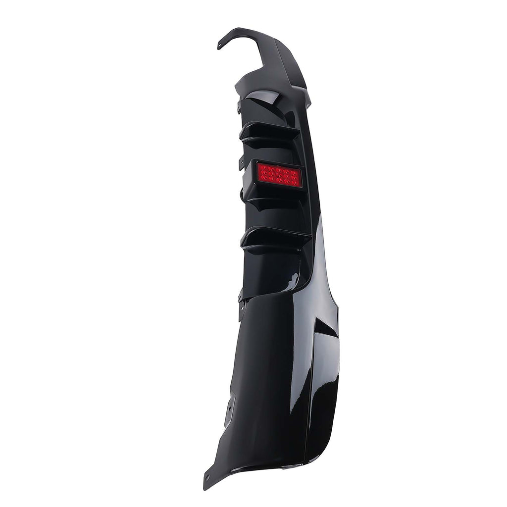 Rear Valance Diffuser Splitter W/ LED Black geschikt voor BMW 3 Series E90 E91 M Sport