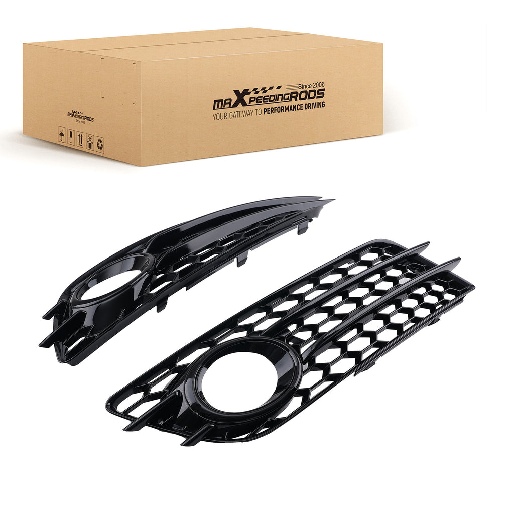 Pair Front Bumper Fog Light Grille Cover geschikt voor Audi A4 1.8L Turbocharged 2008-2012