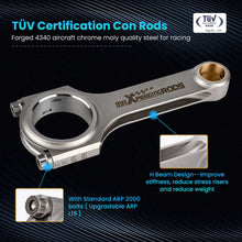 Load image into Gallery viewer, 4340 Connecting Rods ARP2000 compatible for Ford Sierra Cosworth YB Pinto 2.0 128.3mm