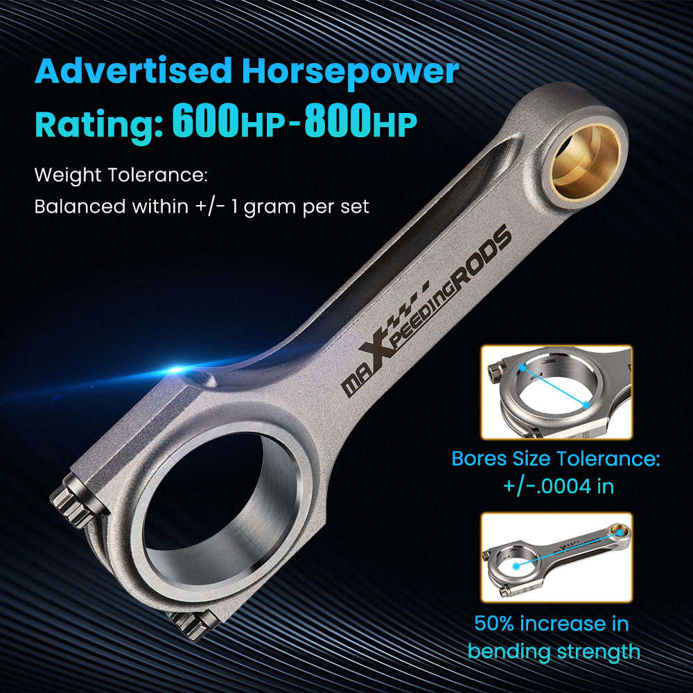 4x Connecting Rods compatible for VW AUDI Corrado compatible for Golf MK2 G60 GTI 1.8L 16V ARP 2000 Bolts