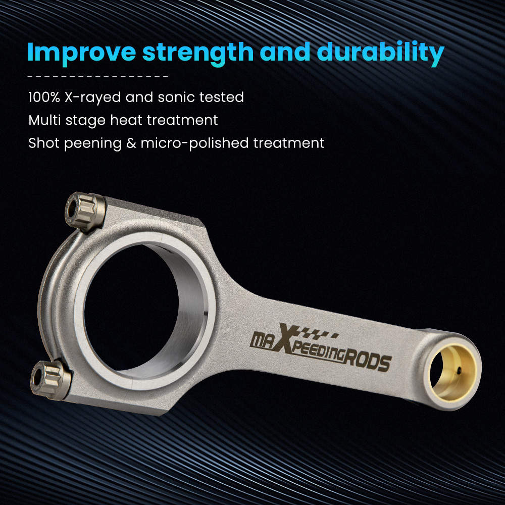 New 144mm Connecting Rods 3/8 bolts compatible for Audi RS2 2.2L 5cyl Conrod Bielle pleuel