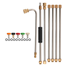 Load image into Gallery viewer, Extension Rod Gutter Cleaner for Pressure Washer 6 Piece Kit Brass 4000PSI
