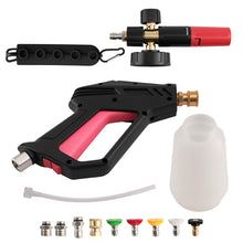 Load image into Gallery viewer, 4000PSI Pressure Washer Snow Foam Cannon Lance Gun with 5 Nozzles Tips