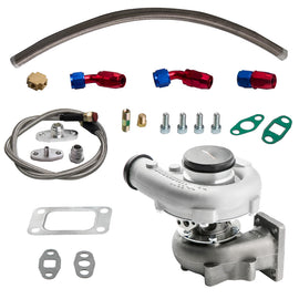 T3 T4 T04E Turbo 0.5 A/R 0.63 T04E met oil inlet Linefeed return lines